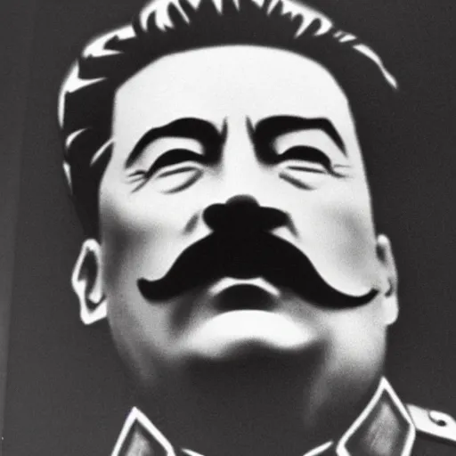 Image similar to stalin in style of patrick lambert