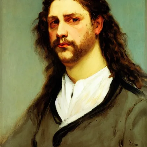 Image similar to head and shoulders portrait by gustave courbet