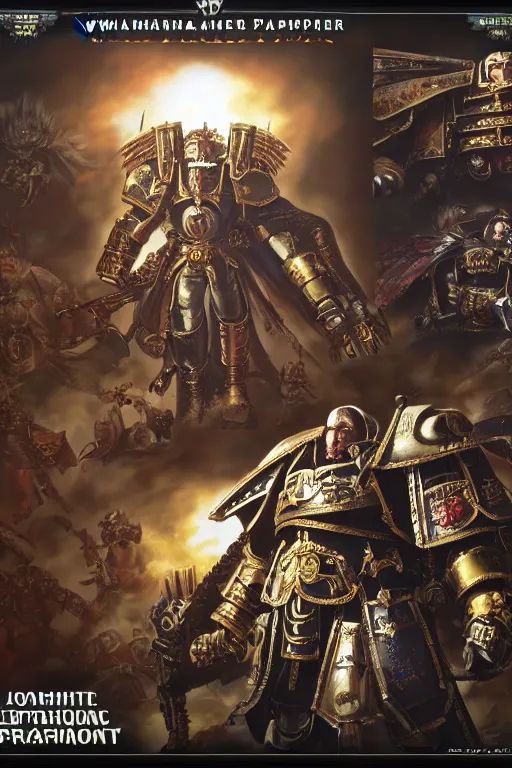 Image similar to warhammer 4 0 k horus heresy fanart - the primarchs emperor by johannes helgeson animated with vfx concept artist & illustrator global illumination ray tracing hdr fanart arstation zbrush central hardmesh 8 k octane renderer