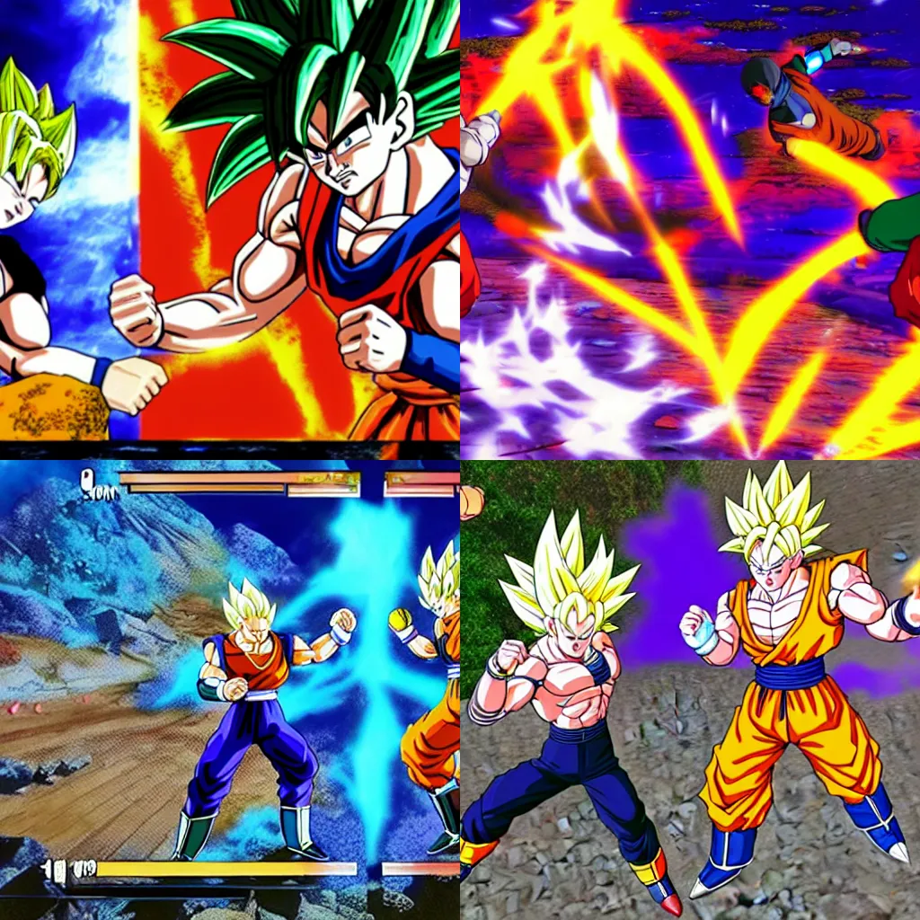 Prompt: a Multiplayer screenshot from an Dragon Ball (1984) Multiplayer Battle Royal, bold colors, detailed, Unreal engine 5, created by Arc System Works + Akira Toriyama