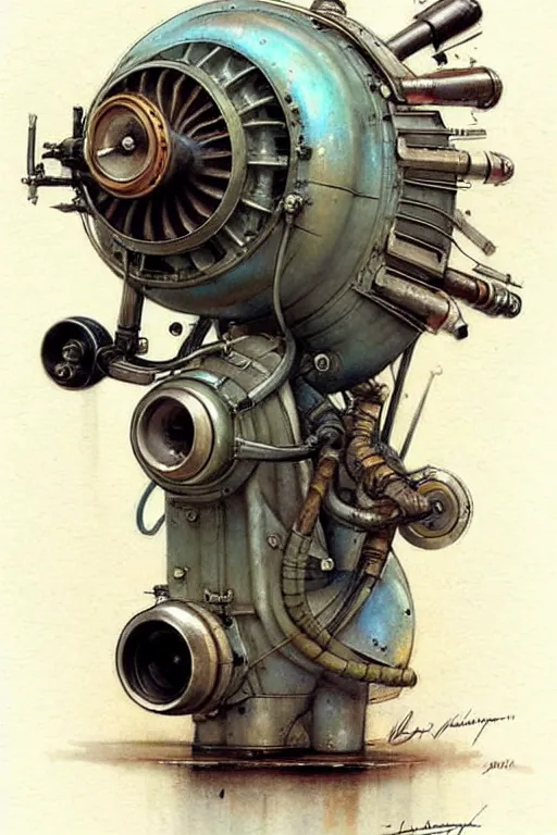 Image similar to (((((1950s jet engine . muted colors.))))) by Jean-Baptiste Monge !!!!!!!!!!!!!!!!!!!!!!!!!!!