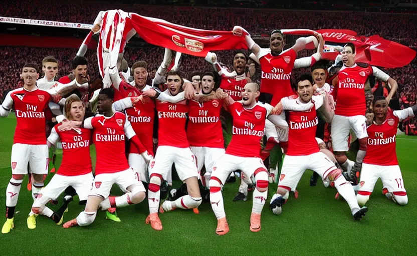 Image similar to “Arsenal Football Club winning the English Premier League”