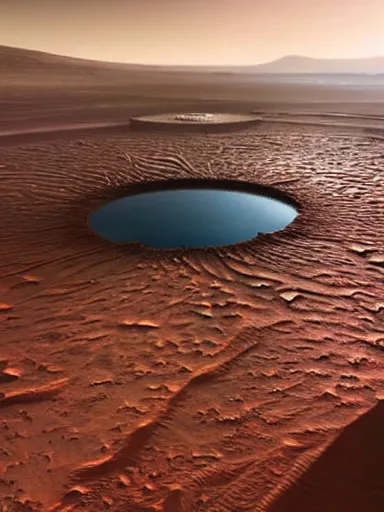 Prompt: A hyper detailed 3d render like a Oil painting of Terraforming Jezero Crater, a research outpost, levitating agricultural sphere, flora-lush-crater, Martian sands background, aesthetic, smooth, sharp focus, highly detailed, unreal engine, by Greg Rutkowski, Chris Tulloch McCabe and Asher Duran,