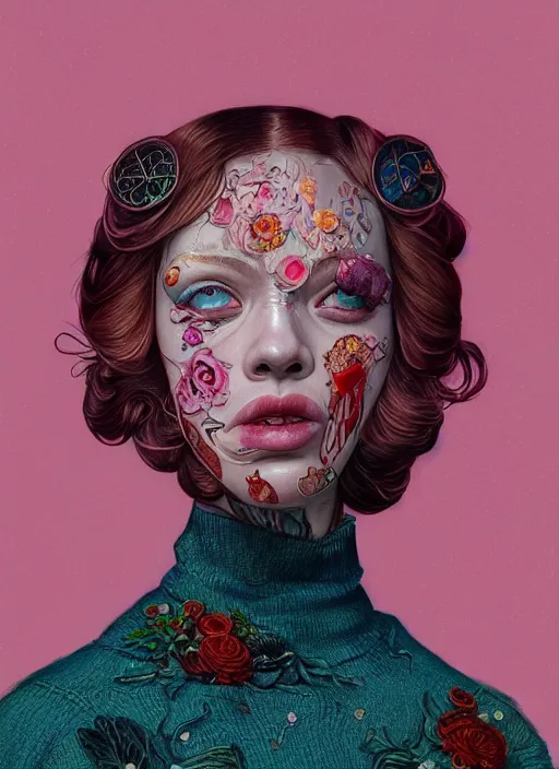 Image similar to fashion portrait :: by Martine Johanna and Simon Stålenhag and Chie Yoshii and Casey Weldon and Guillermo del toro :: ornate, dynamic, particulate, rich colors, intricate, elegant, highly detailed, centered, artstation, smooth, sharp focus, octane render, 3d