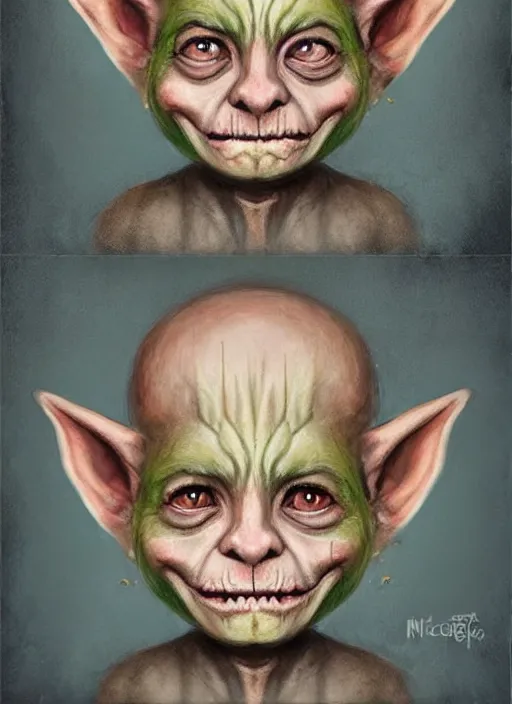 Image similar to medieval goblin faces painted by nicoletta ceccoli, detailed digital art, trending on Artstation