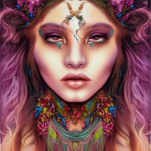 Image similar to sensual goddess of nature, love and life, art digital, artwork, fantasy, highly detailed face