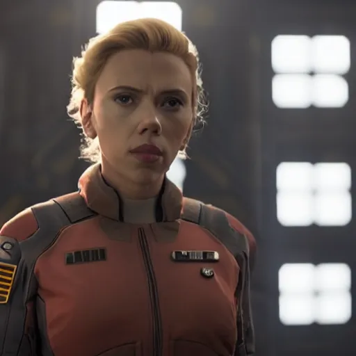 Prompt: a still of Scarlett Johansson in The Expanse (2015)