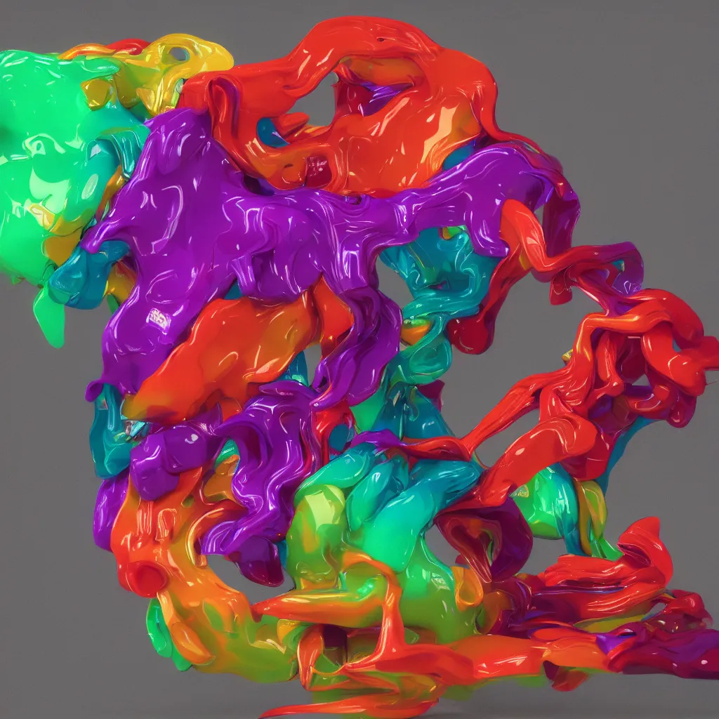 Image similar to painful pleasures by lynda benglis, octane render, colorful, 4 k, 8 k