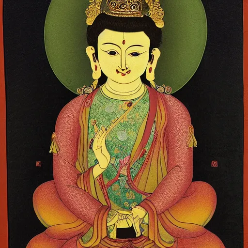 Prompt: portrait of Manjushri