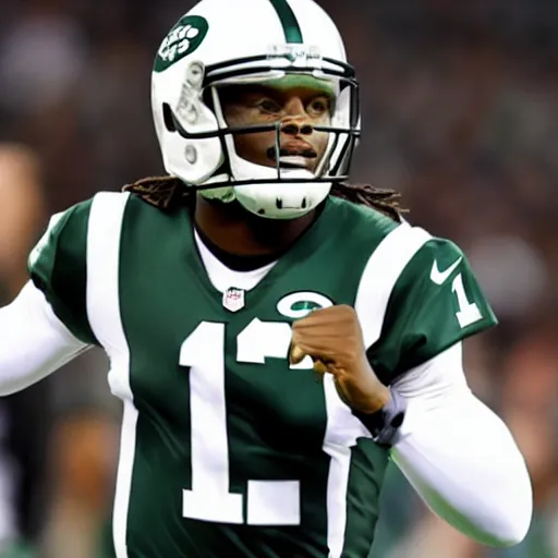 Image similar to Cam newton in a New York jets uniform .