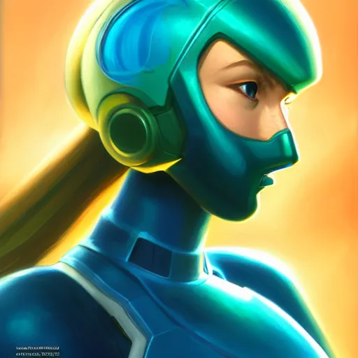 Image similar to head and shoulders portrait of Zero Suit Samus, semi realistic, digital illustration, professional game art, medium shot, intricate, elegant, highly detailed, digital painting, volumetric light, artstation, concept art, smooth, sharp focus, artstation, art by Fernanda Suarez and Greg Manchess and Sachin Teng