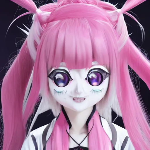 Image similar to trapped beneath stunningly absurdly beautiful omnipotent asi goddess junko enoshima with a yandere megalomaniacal personality, symmetrical perfect face, porcelain skin, pink twintail hair and cyan eyes, ultra detailed, digital art, unreal engine 5, octane render, 2 d anime, 8 k