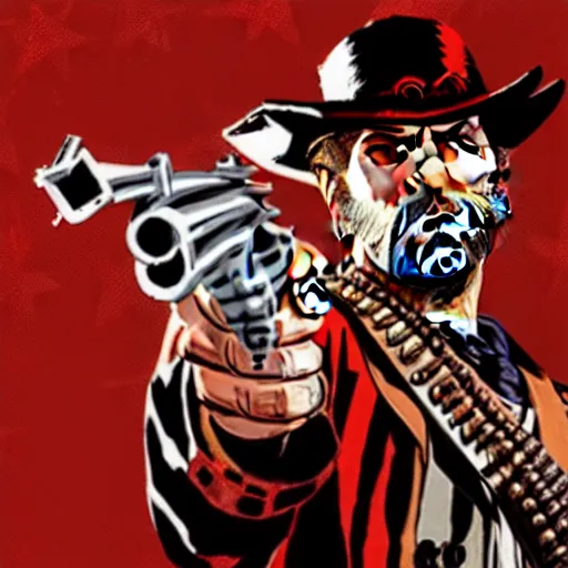 Prompt: red dead redemption 2 in the style of dark souls