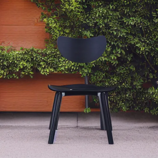 Prompt: product photo of a chair designed by an apple