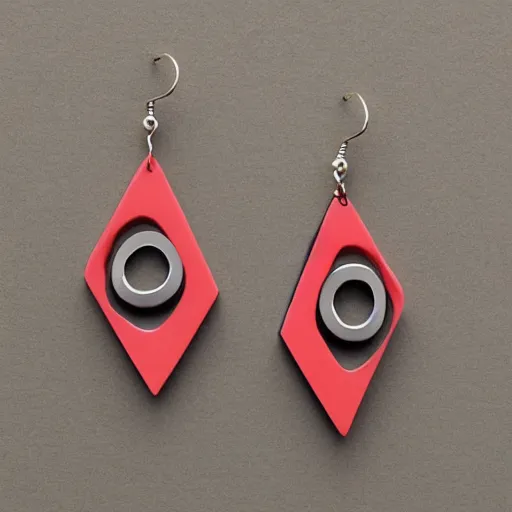 Image similar to segmented 2d earrings, magical symbols