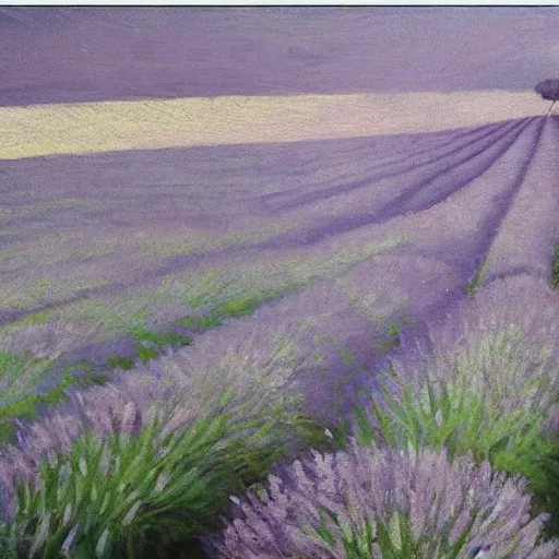 Image similar to albert camus in a lavender field, subtle, intricate details, real masterpiece, oil on canvas