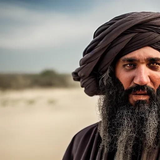 Prompt: 4 k portrait sony a 7 f 2. 8 of ron desantis as a taliban leader