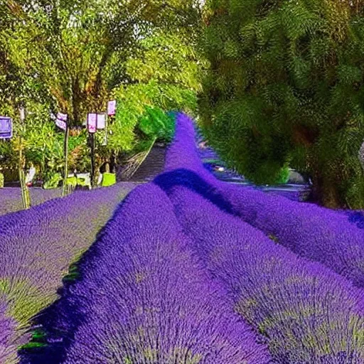 Prompt: A beautiful installation art. Think of it as a parallel universe. But maybe it’s the real one, and we’re in a dream. lavender by Will Eisner subtle