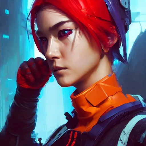 Prompt: movie still of stylized ninja - cyberpunk girl, wearing techwear and armor, complementary colors, beautiful realistic face, highly detailed, digital painting, artstation, concept art, smooth, sharp focus, illustration, art by artgerm, by greg rutkowski, by jeremy mann, by francoise nielly, oil painting