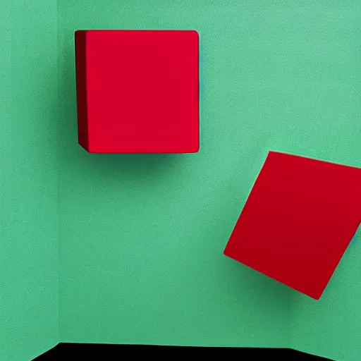 Image similar to frank is a red cube. frank is high. bob is a blue cube. bob is low