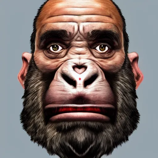 Prompt: Joe Rogan as a photorealistic ape