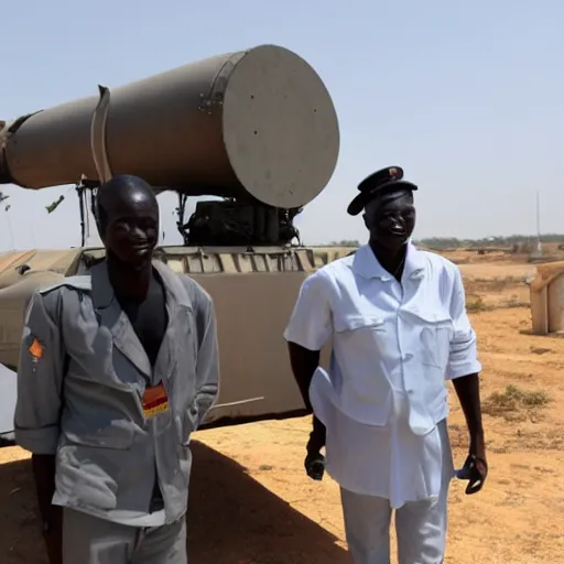 Prompt: angola showing off its new nuclear weapon