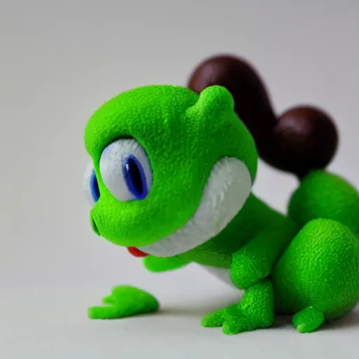 Prompt: a photo of real life yoshi, kodak single use camera photography