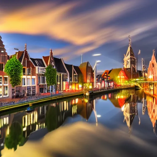 Image similar to alkmaar citycape cyberpunk 8 k photo awardwinning