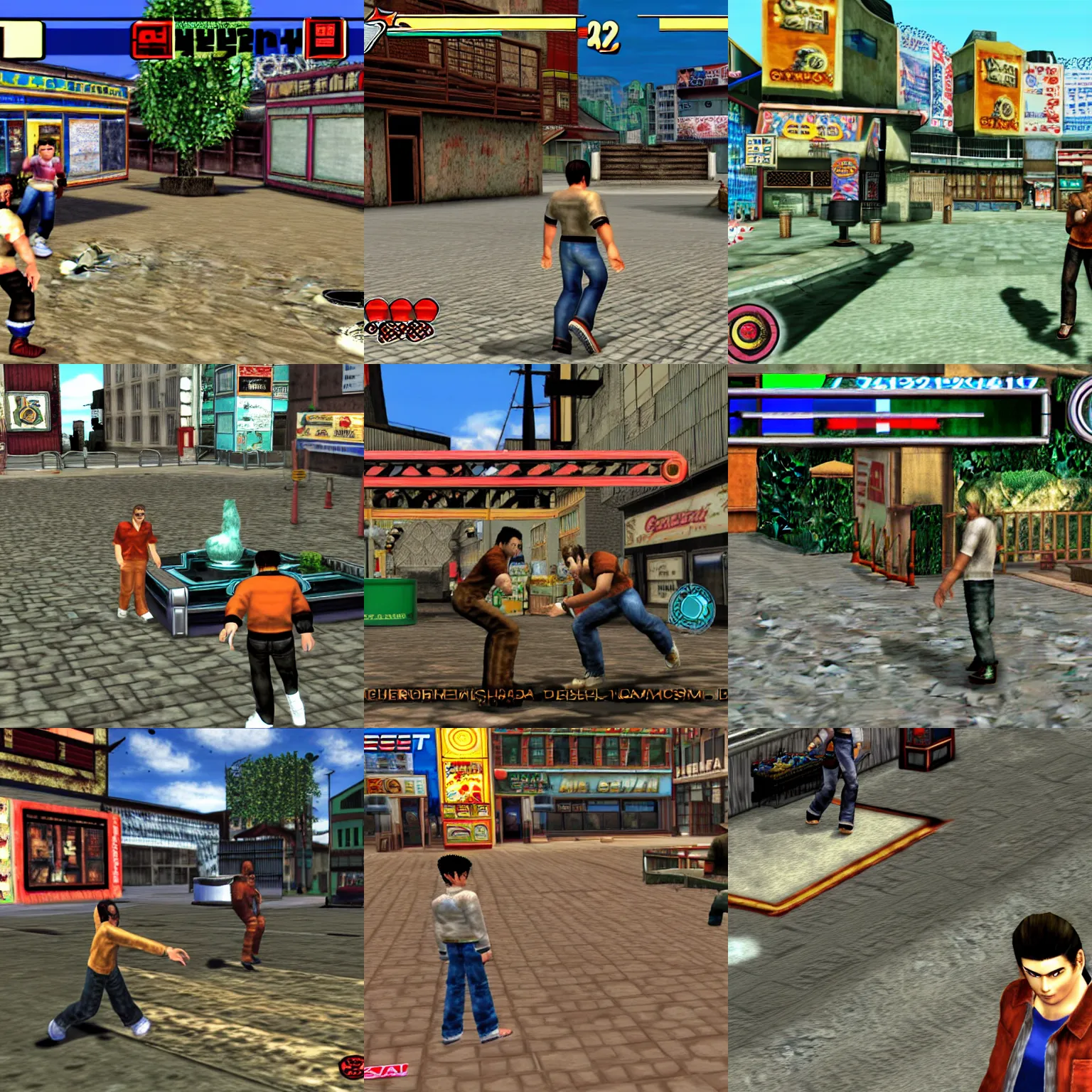 Prompt: sega dreamcast, shenmue arcade screenshot