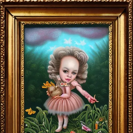 Image similar to out of context painting by Mark Ryden and Todd Schorr highly detailed