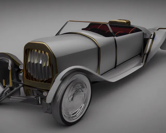 Prompt: 1 9 2 0 s art deco sports car, luxurios, concept car, high speed, unreal engine 5, 3 d render