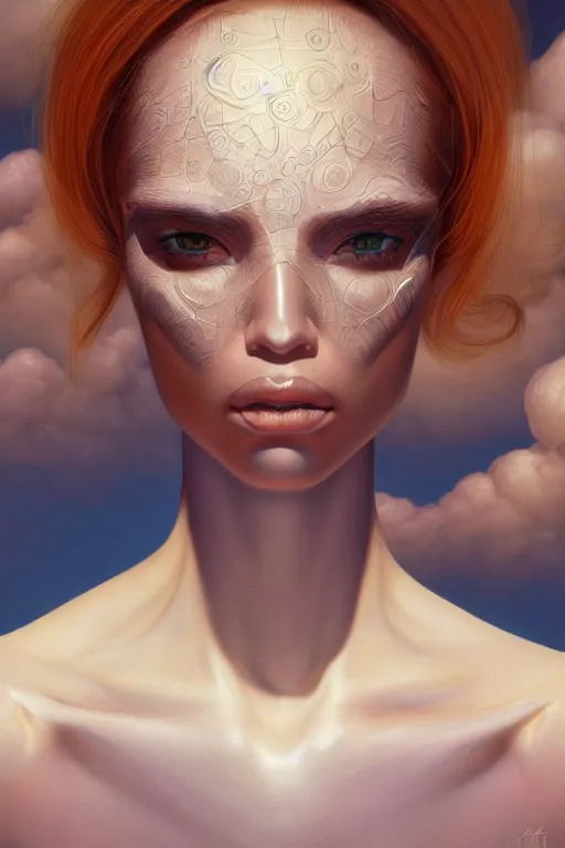 Prompt: ultra realistic portrait of a Abstract tech shirt and hotpants, realistic eyes, symmetric body features proportions, ultra intricate details, volumetric clouds, focus, award winning, unreal render, by Boris Vallejo