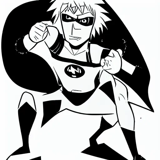 Prompt: the nickelodeon superhero danny phantom, in the style of frank miller