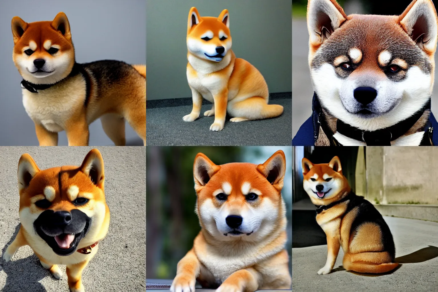 Prompt: Cool, high definition, of a cyber BADASS shiba inu