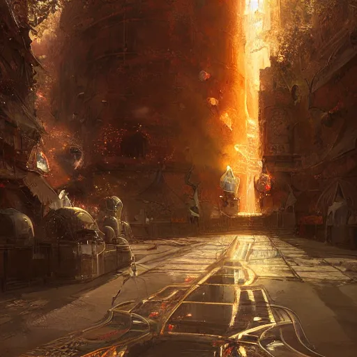 Image similar to mutazi portal. an element of the magic portal system connecting major cities. the portals were installed centuries ago, but still work fine. digital art, high details, illustration by ross tran, james gurney, by craig mullins, by greg rutkowski