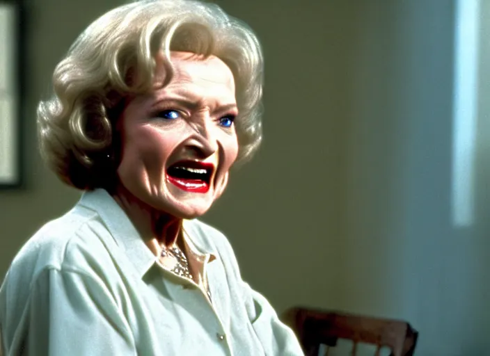 Image similar to film still of betty white as walker in walker texas ranger, 8 k