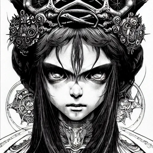 Image similar to prompt: World of Warcraft character portrait drawn Vania Zouravliov and Katsuhiro Otomo and Takato Yamamoto, inspired by Akira 1988 anime, magical and alchemical weapons, soft light, intricate detail, photorealistic style, intricate detailed oil painting, detailed illustration, oil painting, painterly feeling, intricate ink painting detail, sharp high detail, manga and anime 2000