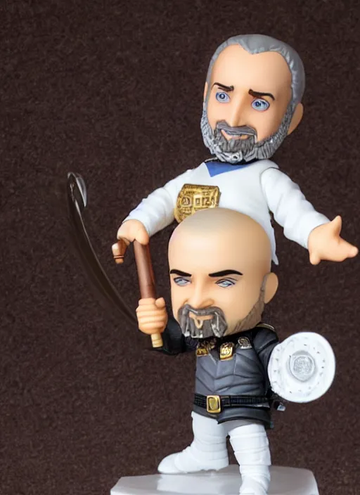 Prompt: richard garriott, a nendoroid of richard garriott figurine, realistic face, detailed product photo