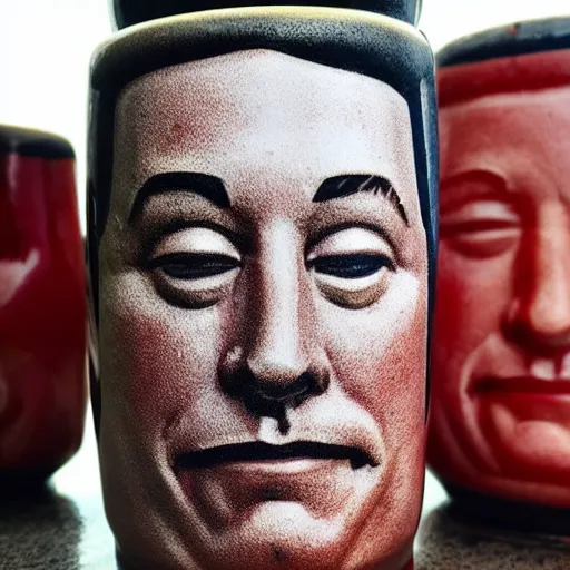 Image similar to Tiki mug with Elon Musk\'s face
