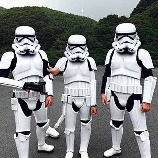 Image similar to “ storm troopers on holiday in japan ”