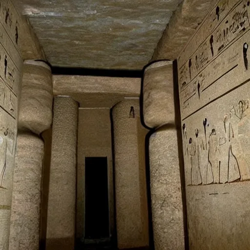 Prompt: imagine being the first explorer to enter an ancient egyptian tomb. describe what happens, how you feel and what treasures you find.