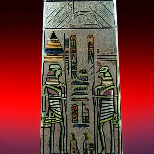 Prompt: cybernetic runic ancient egyptian obelisk, sharp focus, hyper detailed masterpiece