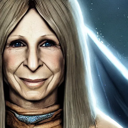 Prompt: Barbara Streisand in Skyrim