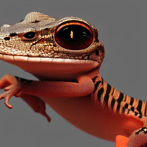 Image similar to a gecko looking into the camera, photorealistic, artstation, cinematic lighting 4k