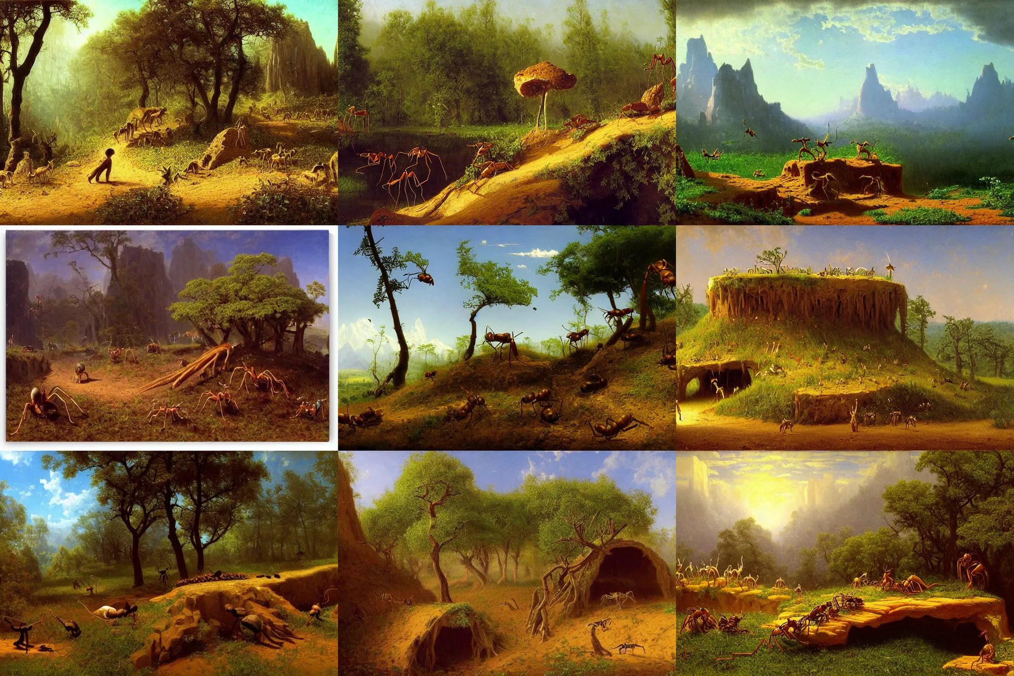Prompt: ant life, life story, build an anthill, super quality, powerful detail, by albert bierstadt