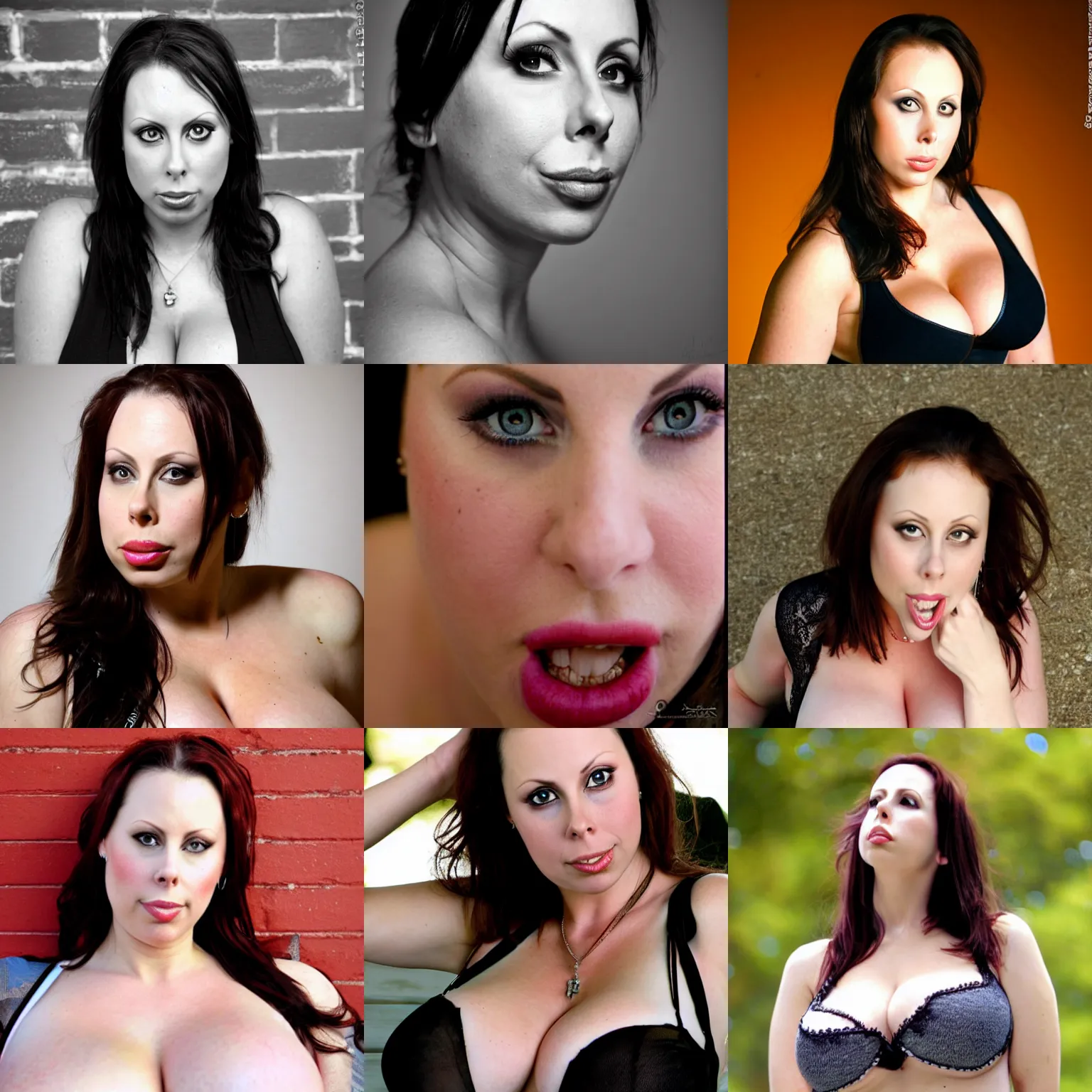 Image similar to Gianna Michaels, beautiful portrait, shallow depth of field, candid, tasteful