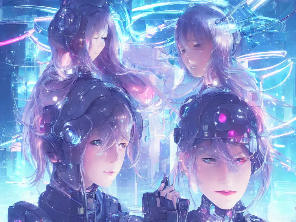 Image similar to portrait anime visual of futuristic female cyber airforce, on neon light tokyo snowy rooftop, ssci - fi and fantasy, intricate and very beautiful, human structure, concept art, sharp focus, anime illustration by rossdraws and luxearte and magali villeneuve and nixeu, frostine engine