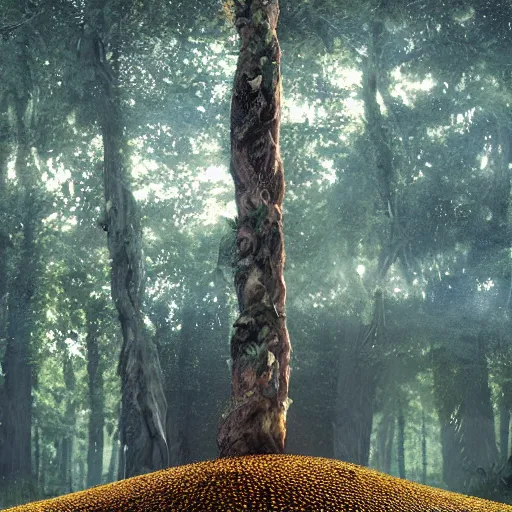 Image similar to hyperrealistic dslr film still of jim carry, bees, trees, stunning 8 k octane comprehensive 3 d render, inspired by istvan sandorfi & greg rutkowski & unreal engine, perfect symmetry, dim volumetric cinematic lighting, extremely hyper - detailed, extremely lifelike attributes & lifelike texture, intricate, masterpiece, artstation, stunning