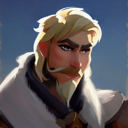 Image similar to greg manchess portrait painting of sven from frozen as overwatch character, medium shot, asymmetrical, profile picture, organic painting, sunny day, matte painting, bold shapes, hard edges, street art, trending on artstation, by huang guangjian and gil elvgren and sachin teng