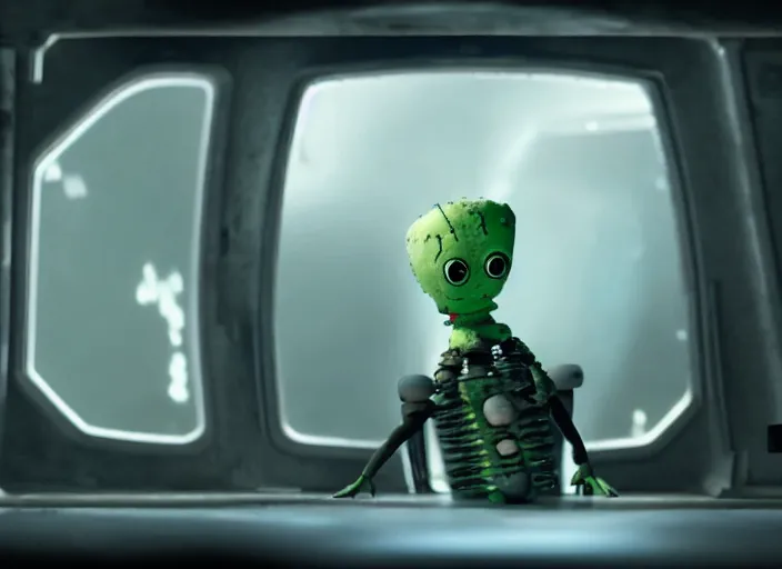 Image similar to film still of gir in the new scifi movie, 4 k